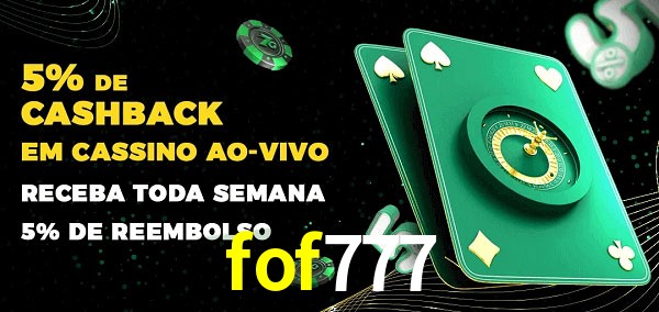 Promoções do cassino ao Vivo fof777